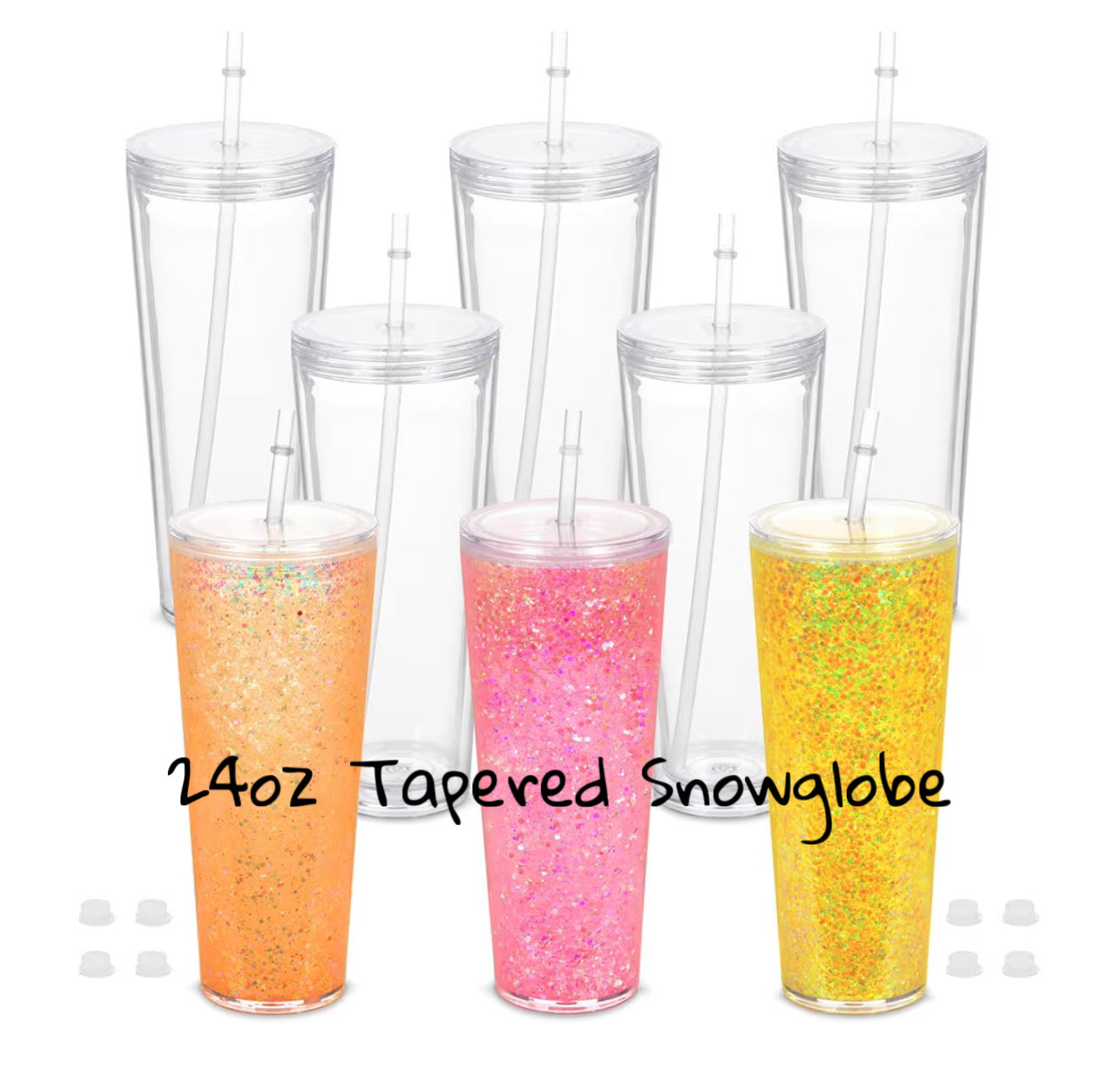 24 oz Tapered Snowglobe