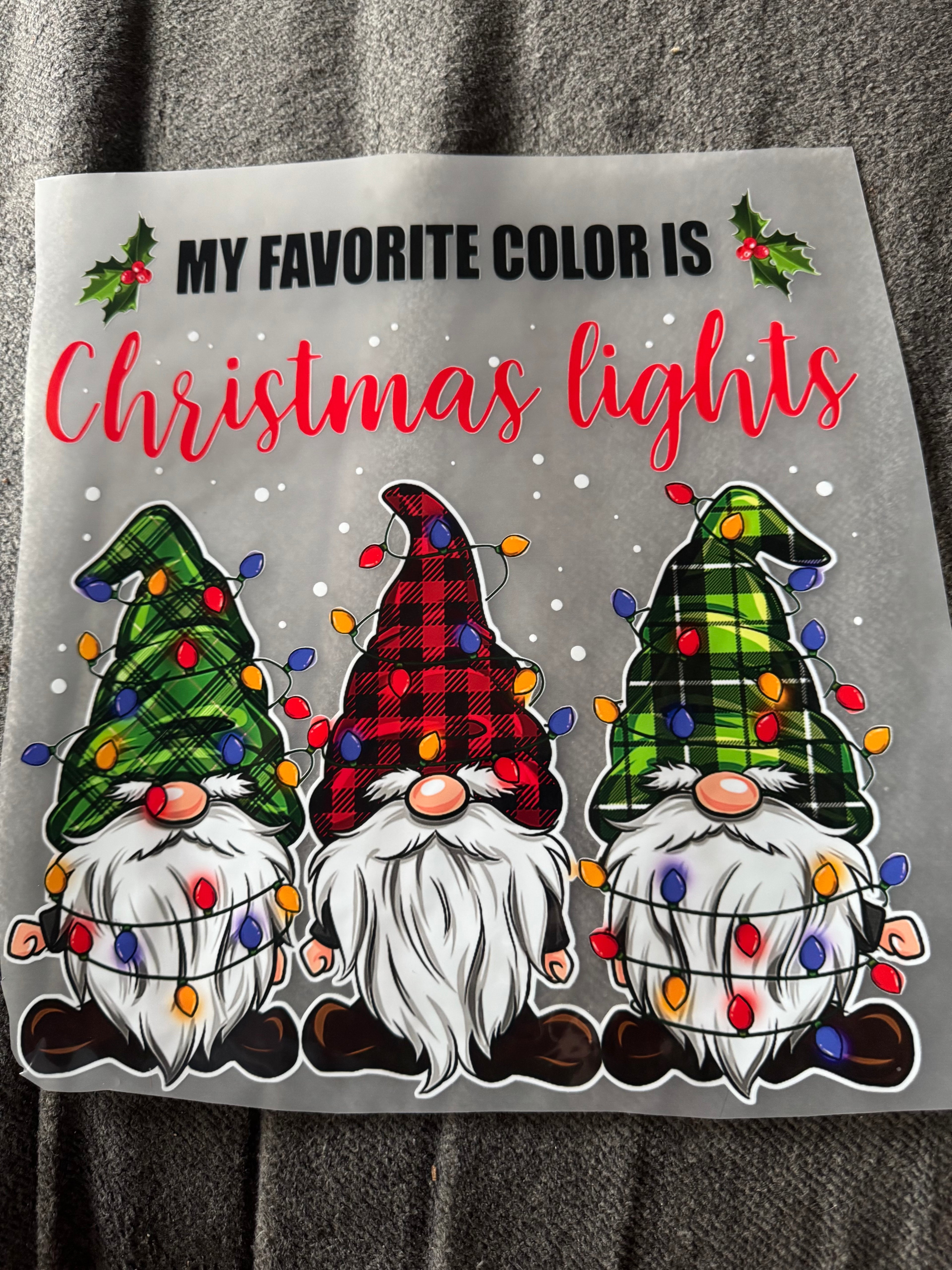 Favorite color is Christmas Lights