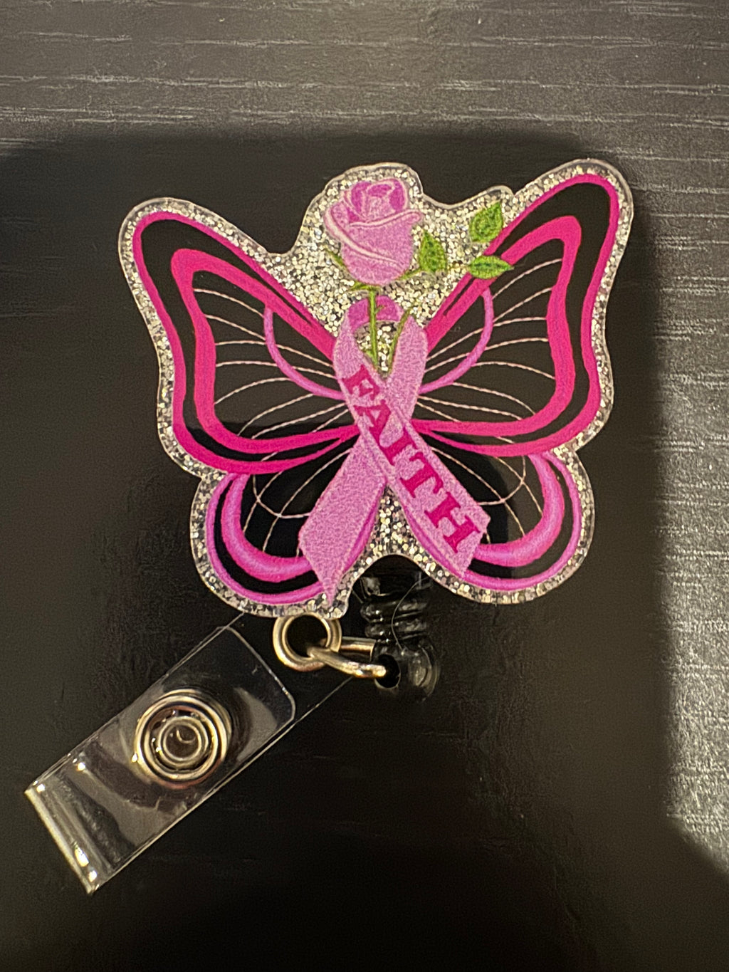 Badge reel w/acrylic