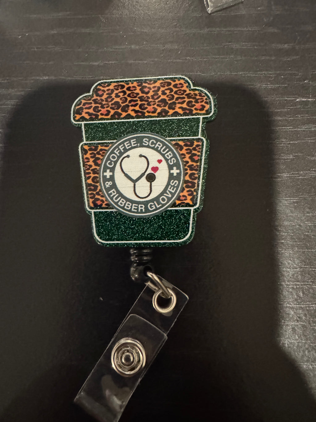 Badge reel w/acrylic