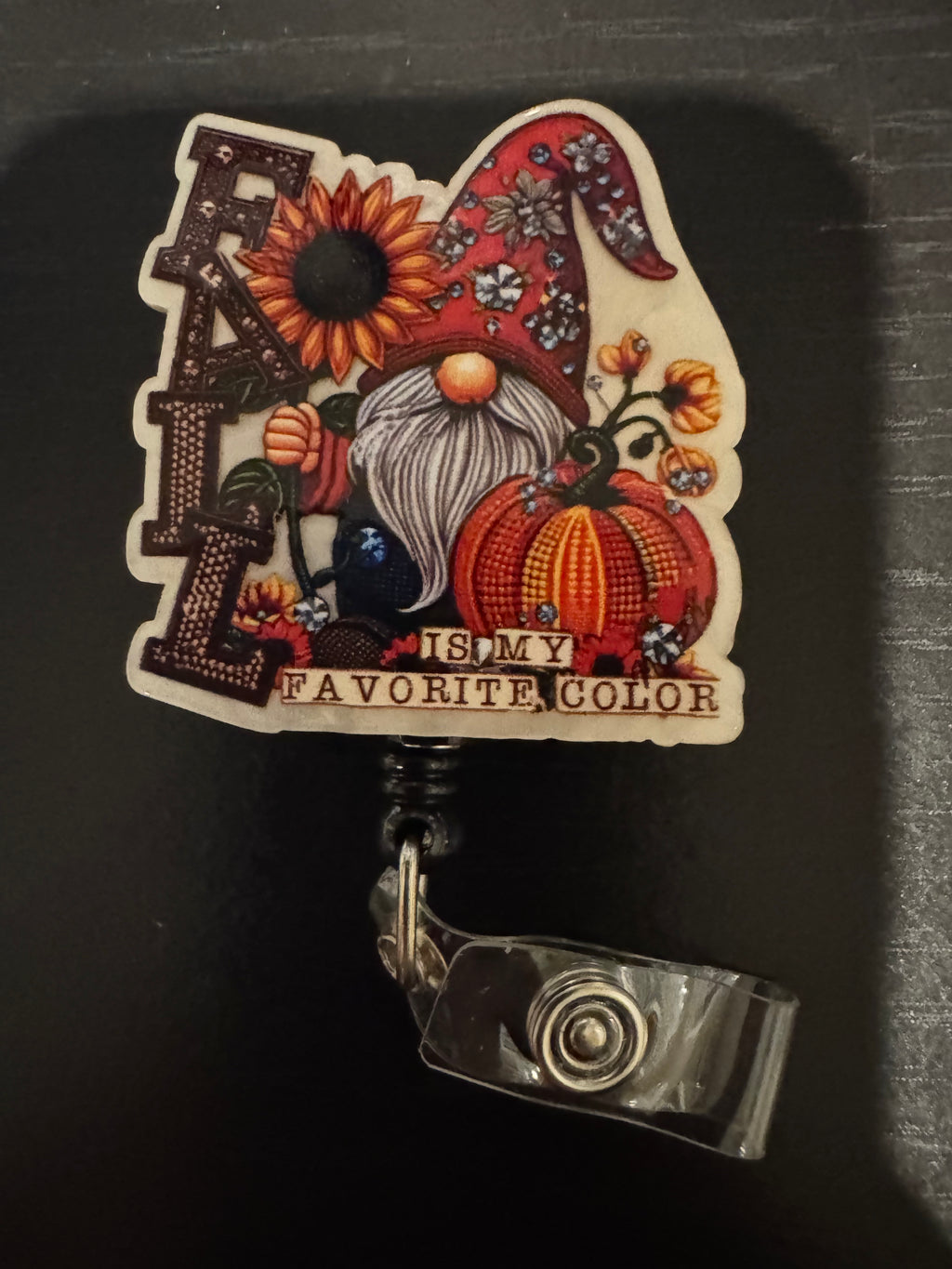 Badge reel w/acrylic