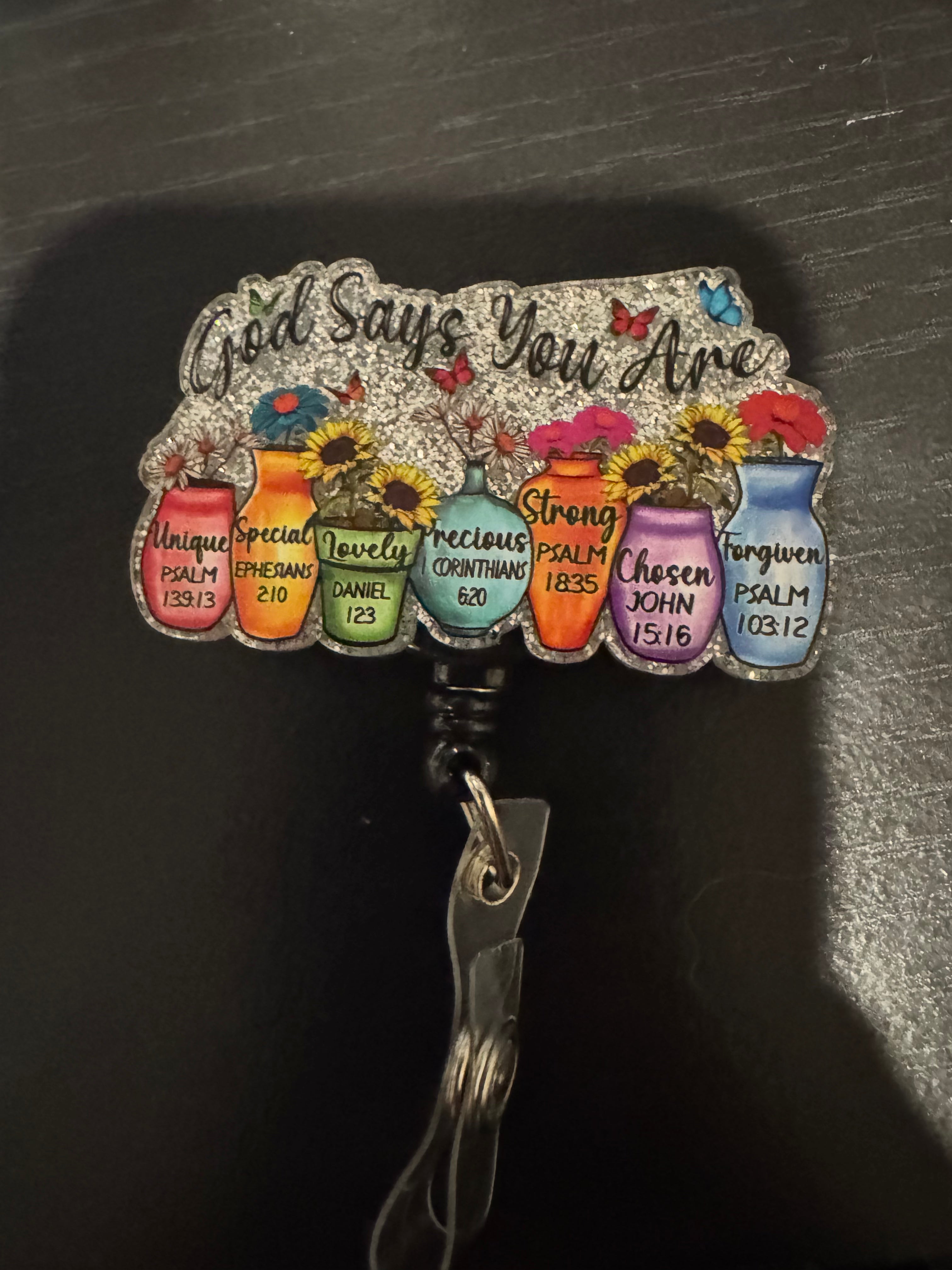 Badge reel w/acrylic